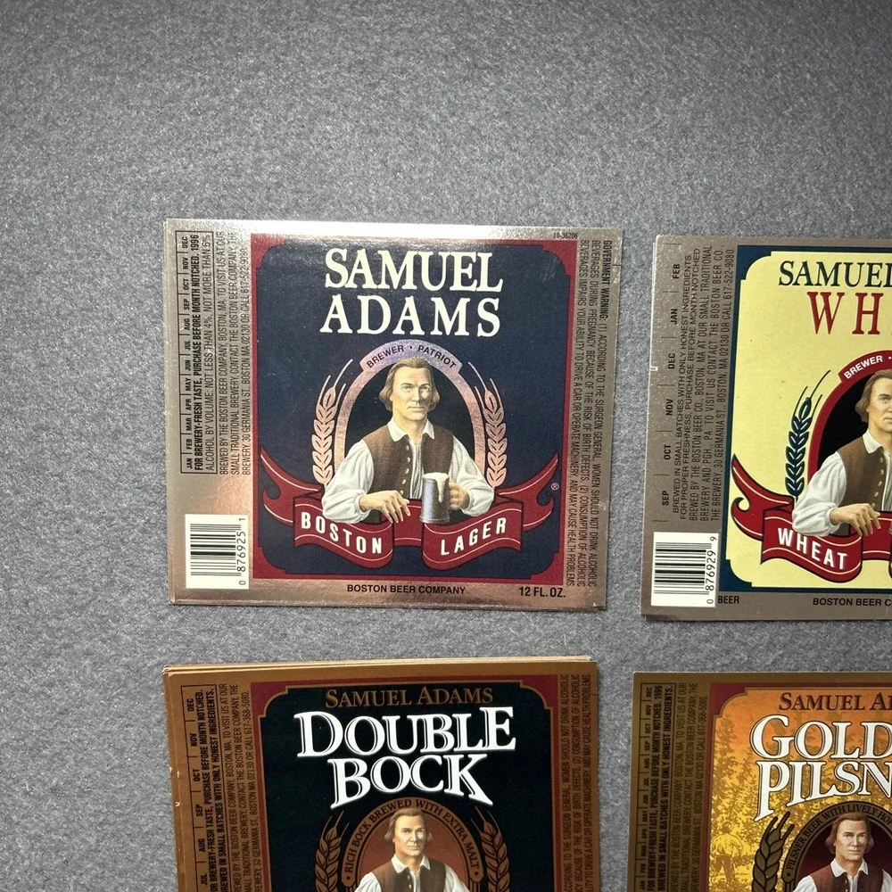 Sam Adams Boston Lager Labels – Lot of 37‎ – Craft Beer Label Collection